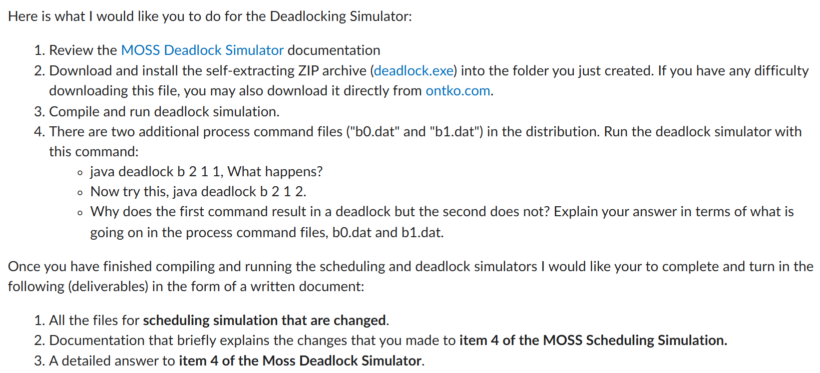 ive me an example of Why does the first command