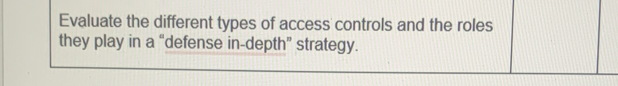 Evaluate the different types of access controls