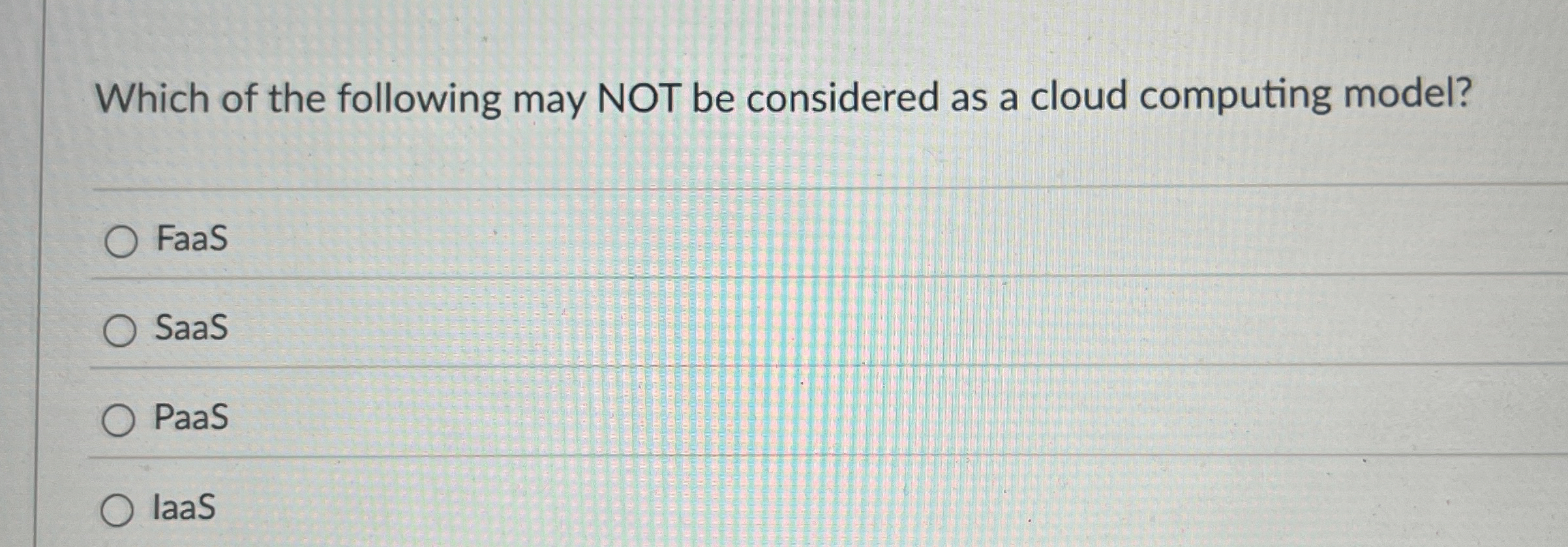 Which of the following may NOT be considered as a