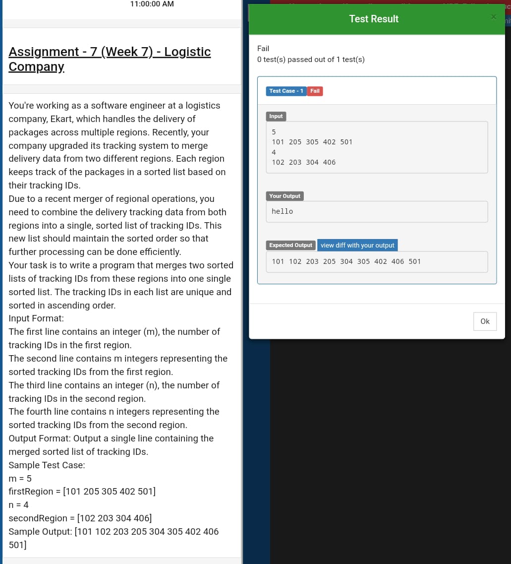 Assignment - 7 ( Week 7 ) - Logistic Company.