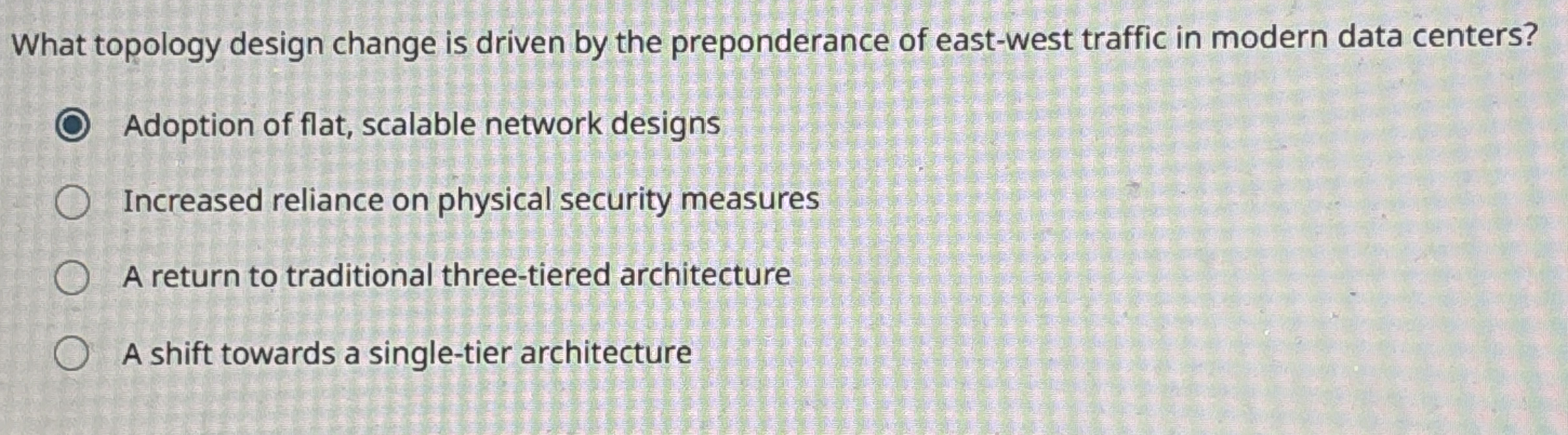 What topology design change is driven by the