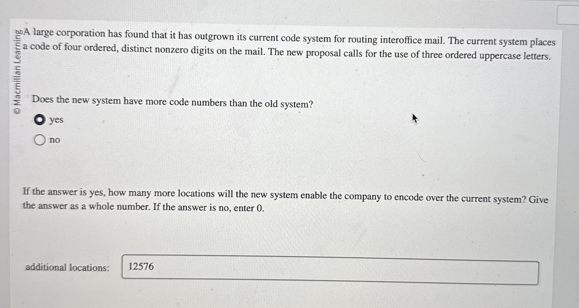 Does the new system have more code numbers than