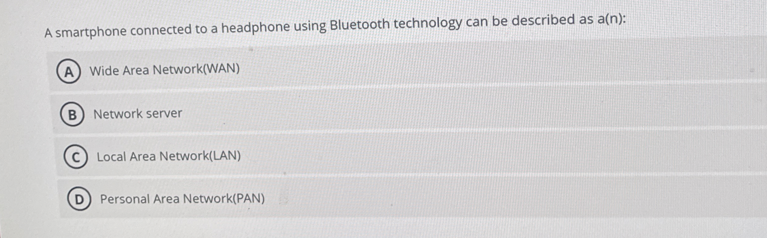 A smartphone connected to a headphone using