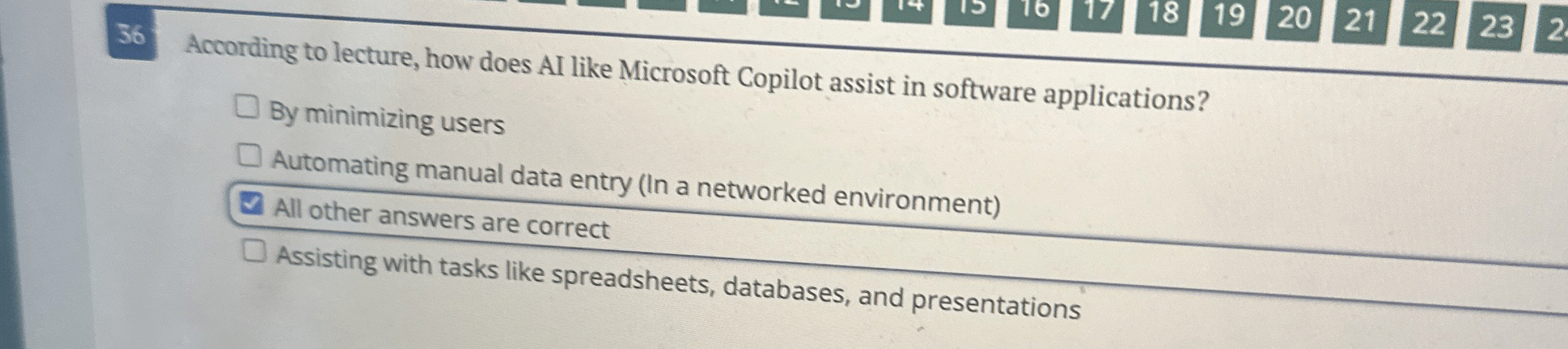 3 6 According to lecture, how does AI like