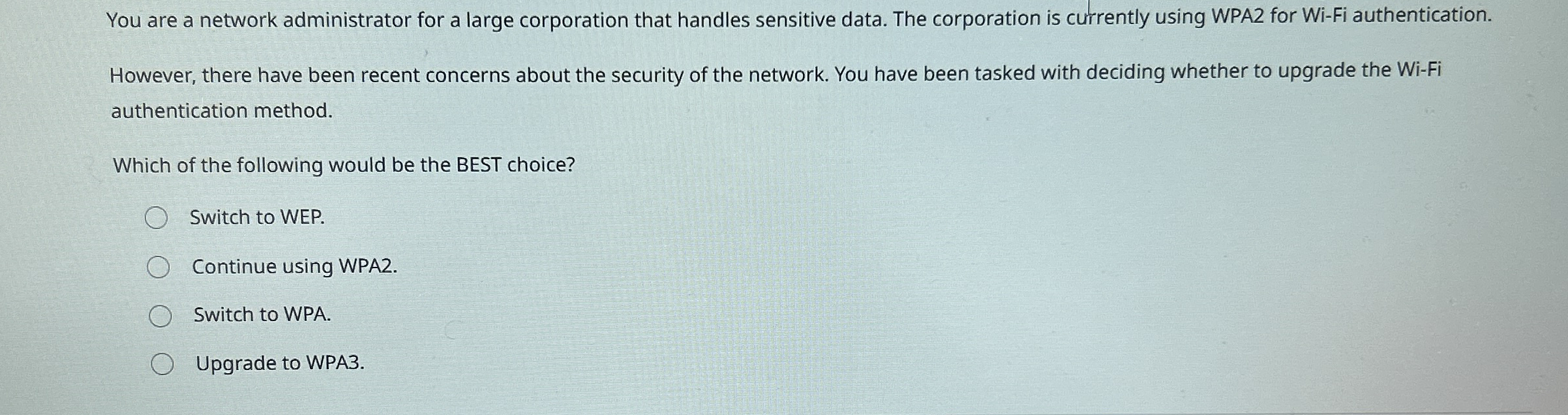 You are a network administrator for a large