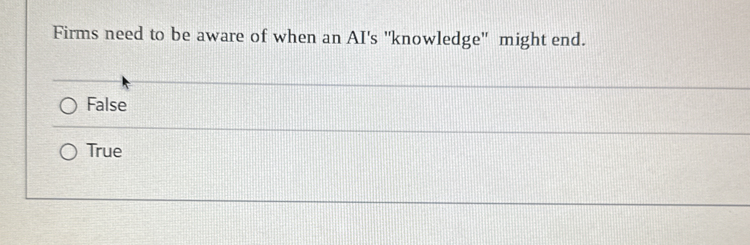 Firms need to be aware of when an AI's