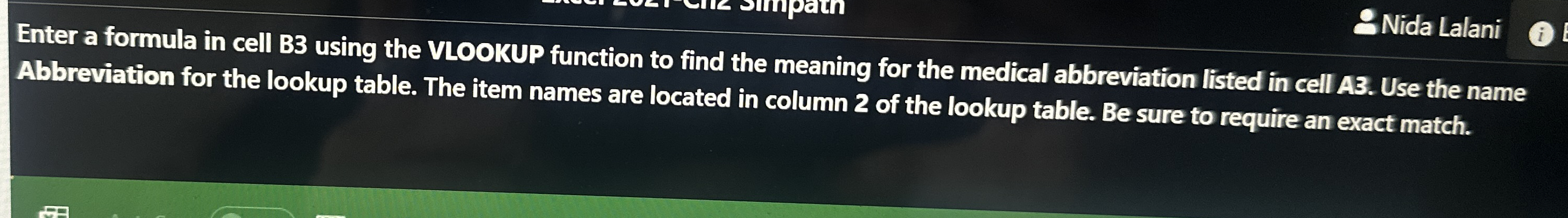 8 Enter a formula in cell B 3 using the VLOOKUP