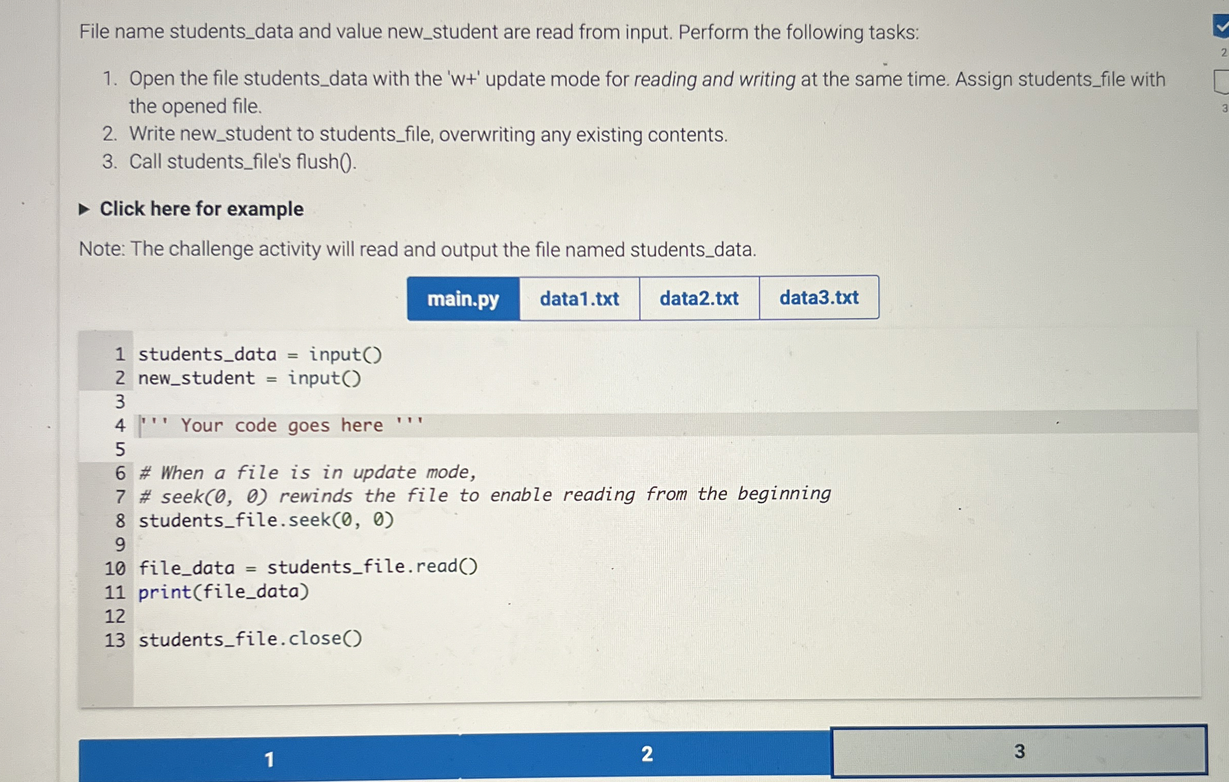 File name students _ data and value new _ student