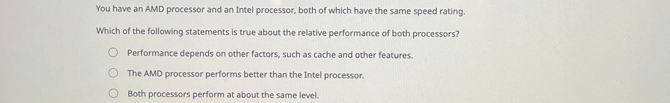You have an AMD processor and an Intel processor,