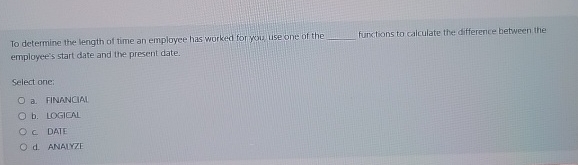 To determine the length of time an employce has