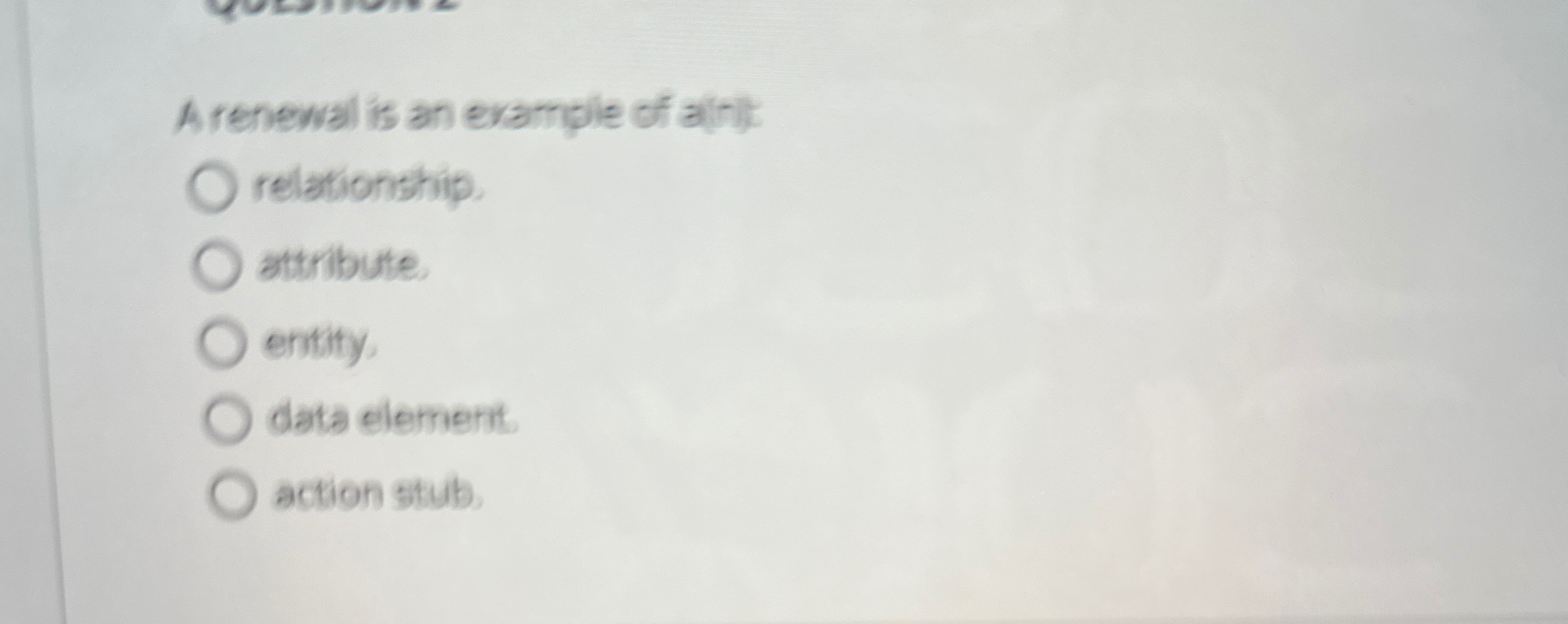 A renewal is an example of a | nl: relationship.