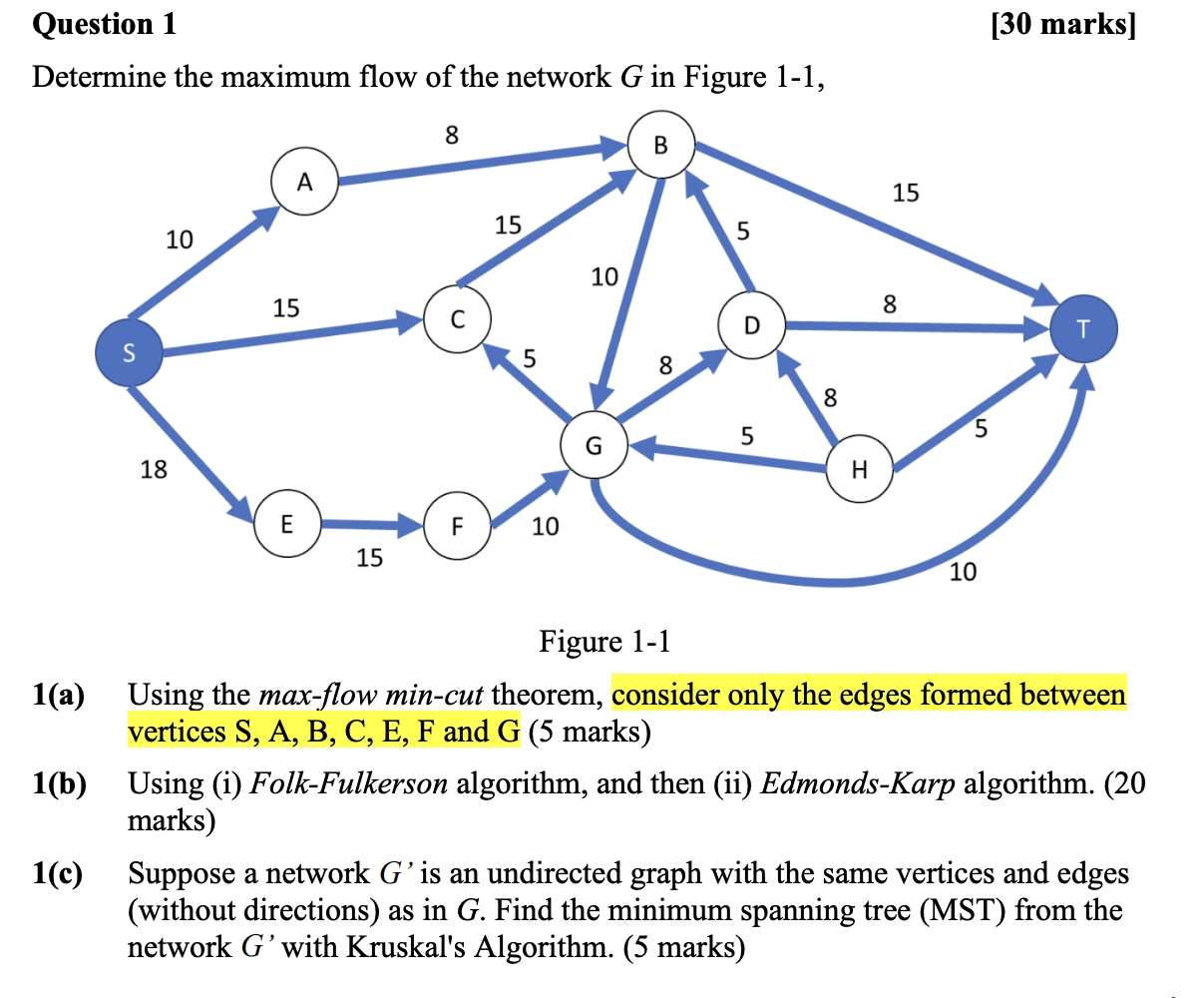 Question 1 [ 3 0 marks ] Determine the maximum
