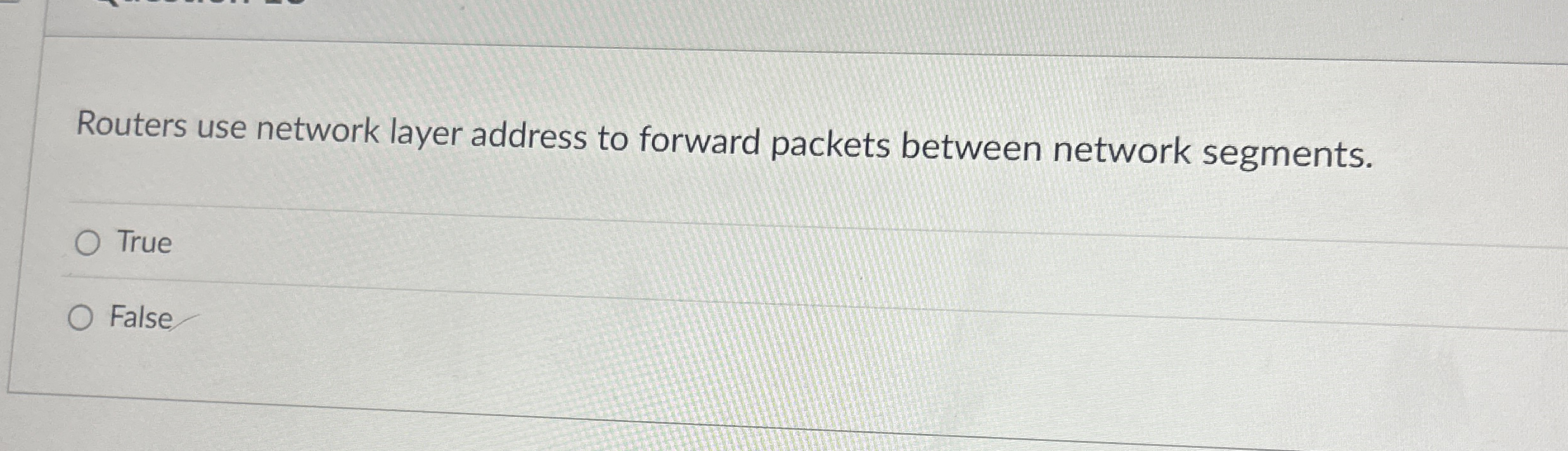 Routers use network layer address to forward