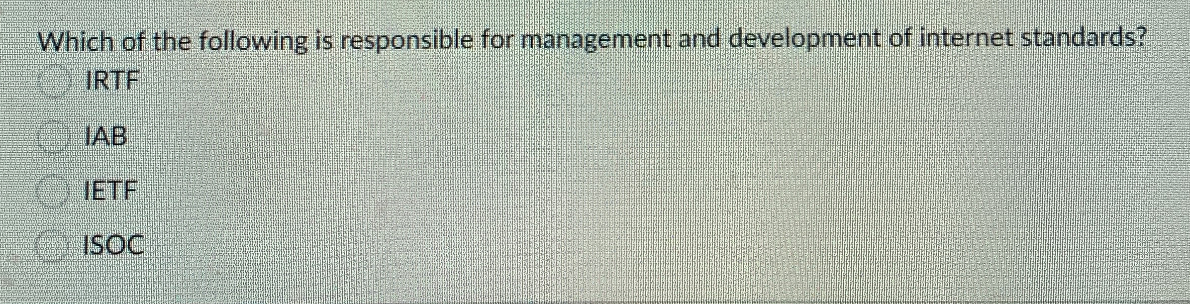 Which of the following is responsible for