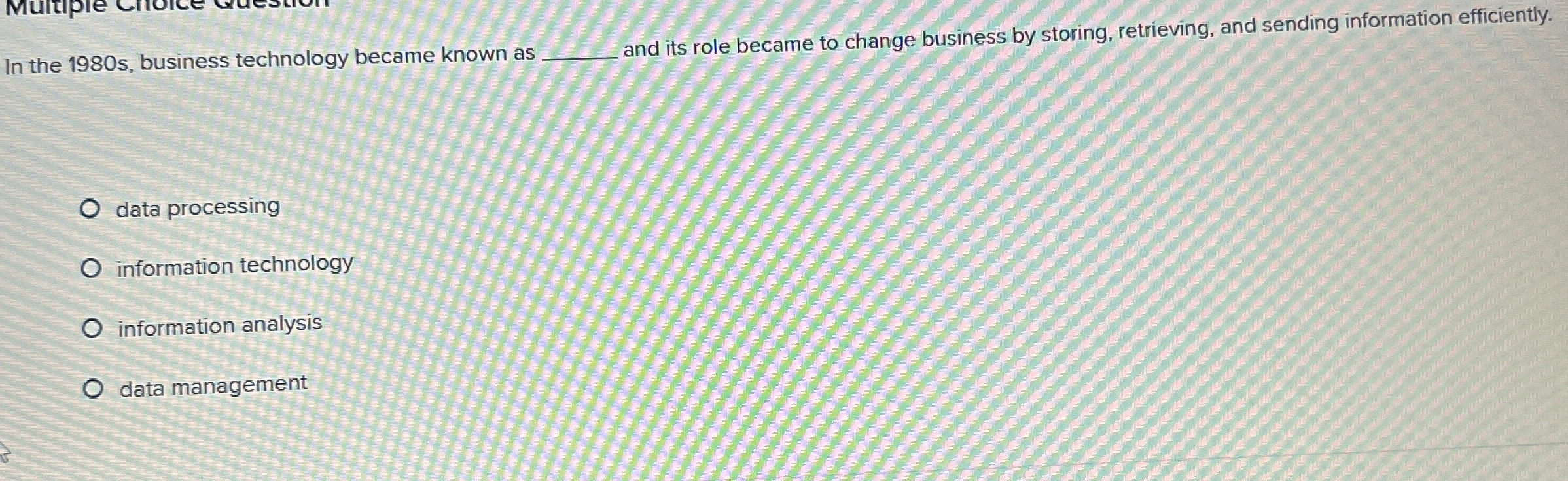 In the 1 9 8 0 s , business technology became