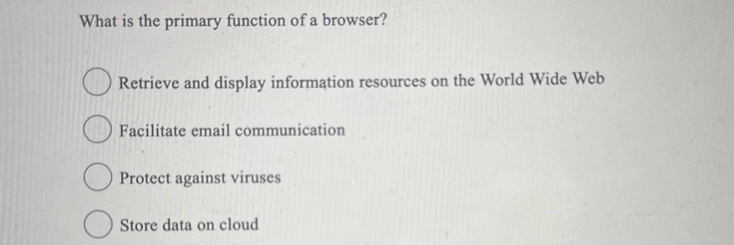 What is the primary function of a browser?