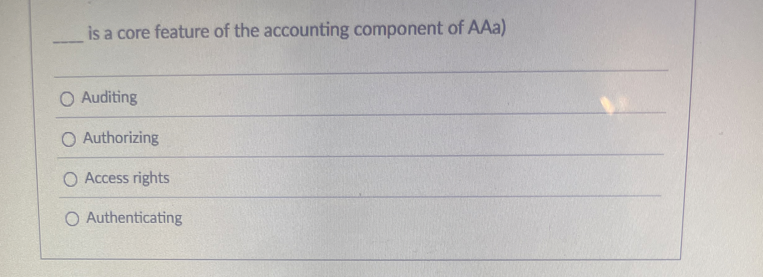 is a core feature of the accounting component of