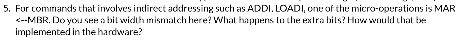 For commands that involves indirect addressing