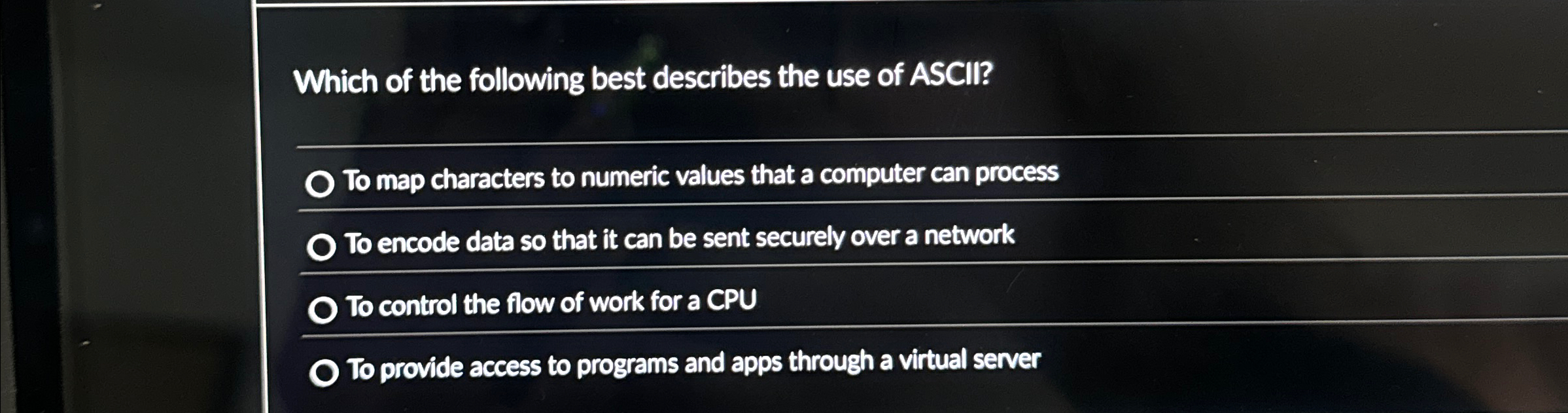 Which of the following best describes the use of