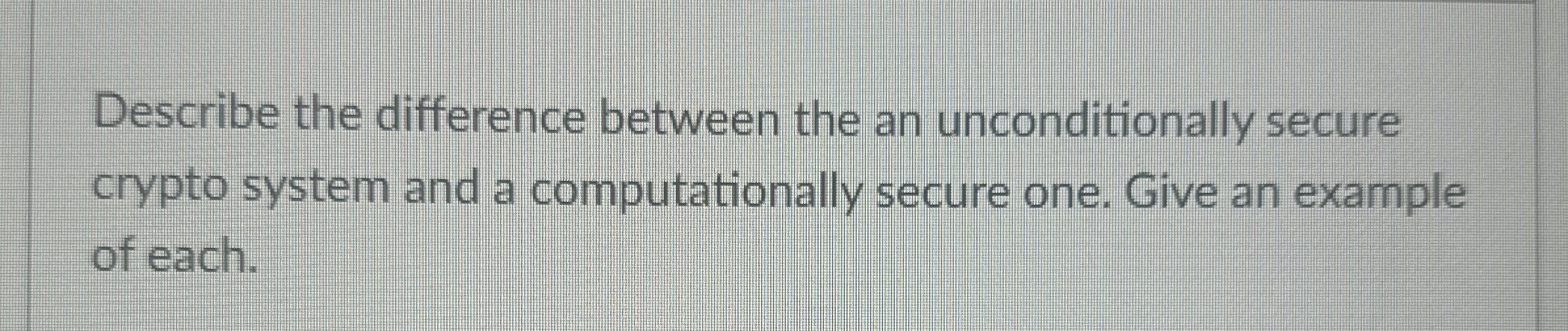 Describe the difference between the an
