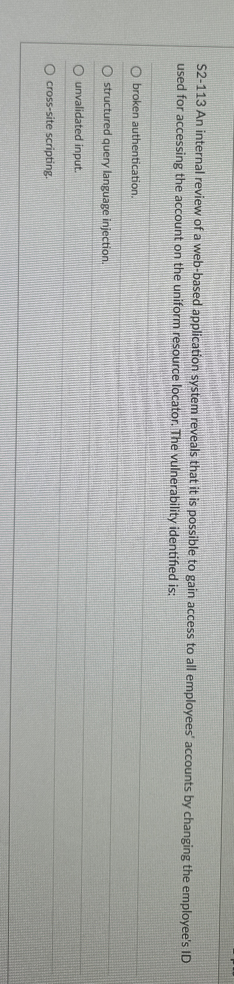 S 2 - 1 1 3 An internal review of a web - based
