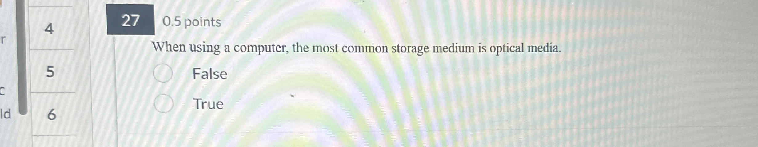2 7 0 . 5 points When using a computer, the most