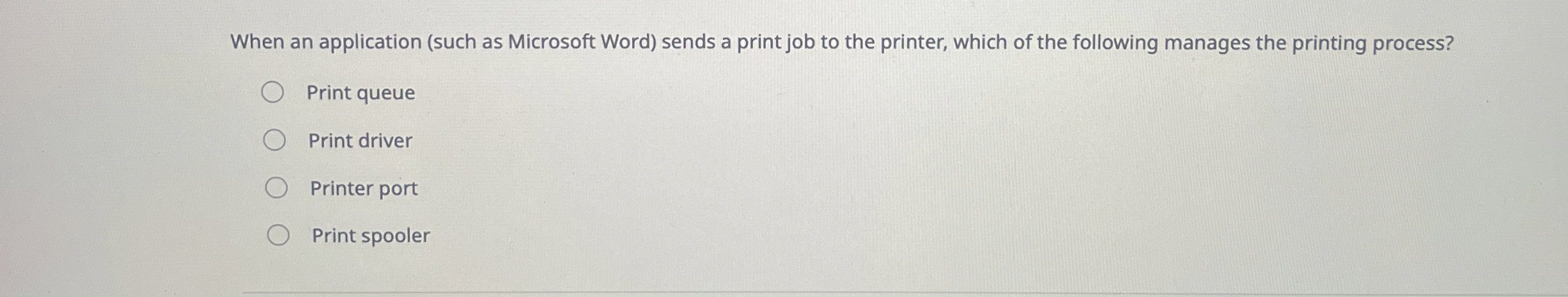 When an application ( such as Microsoft Word )