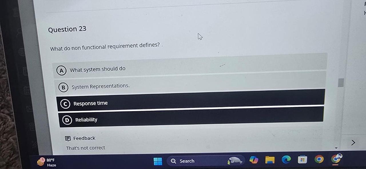 Question 2 3 What do non functional requirement