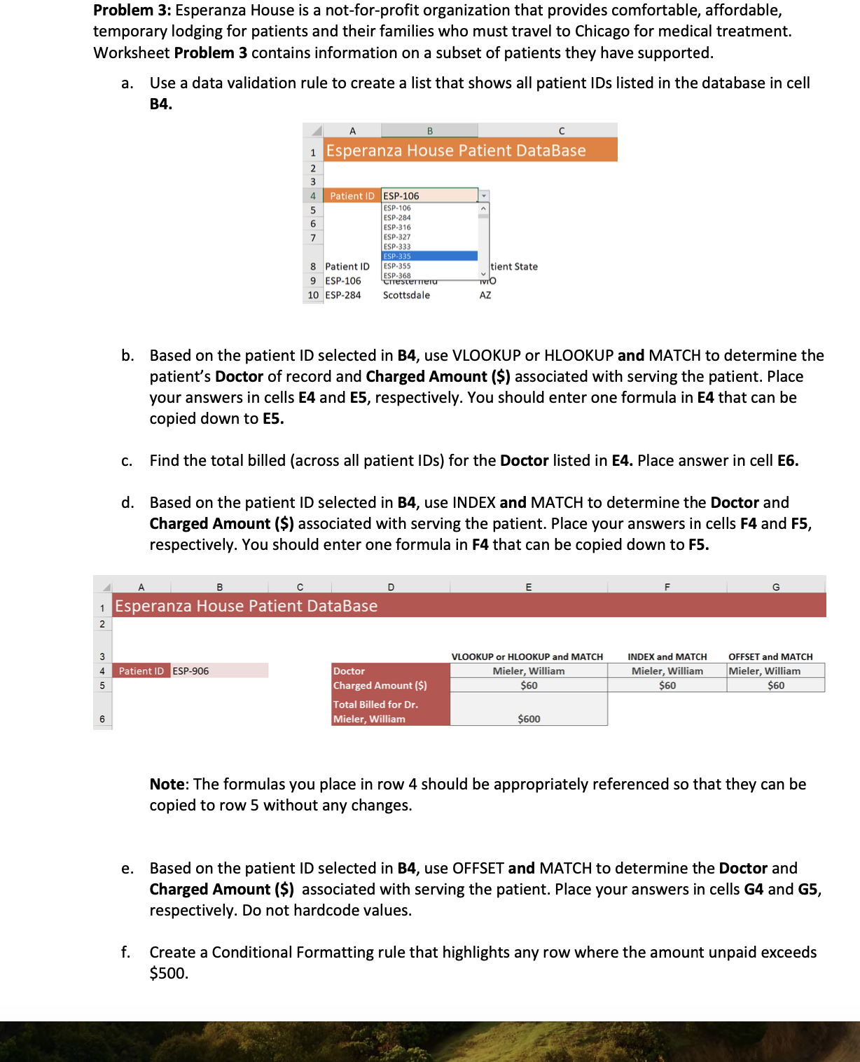 Problem 3 : Esperanza House is a not - for -