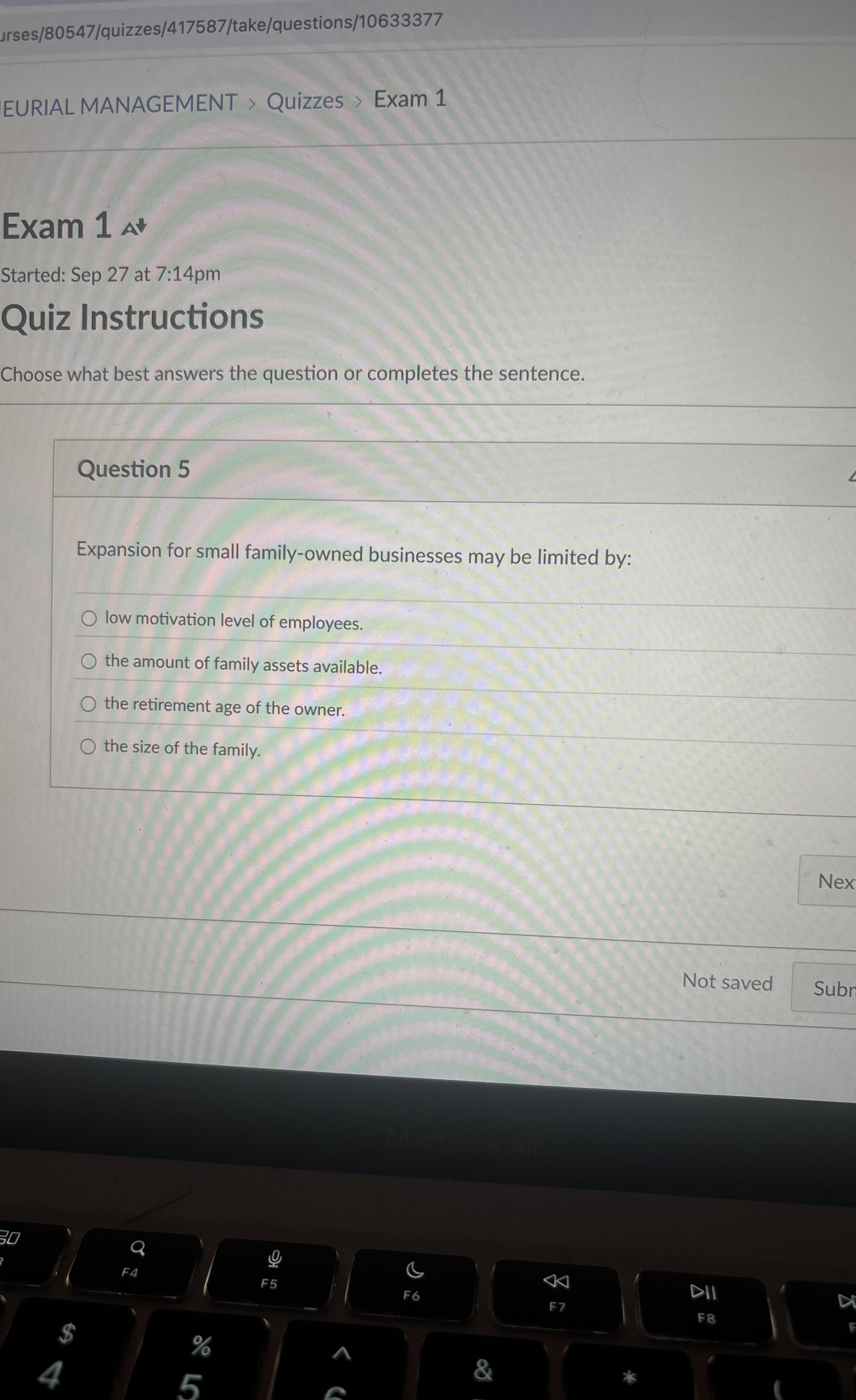 Question 5 Expansion for small family - owned