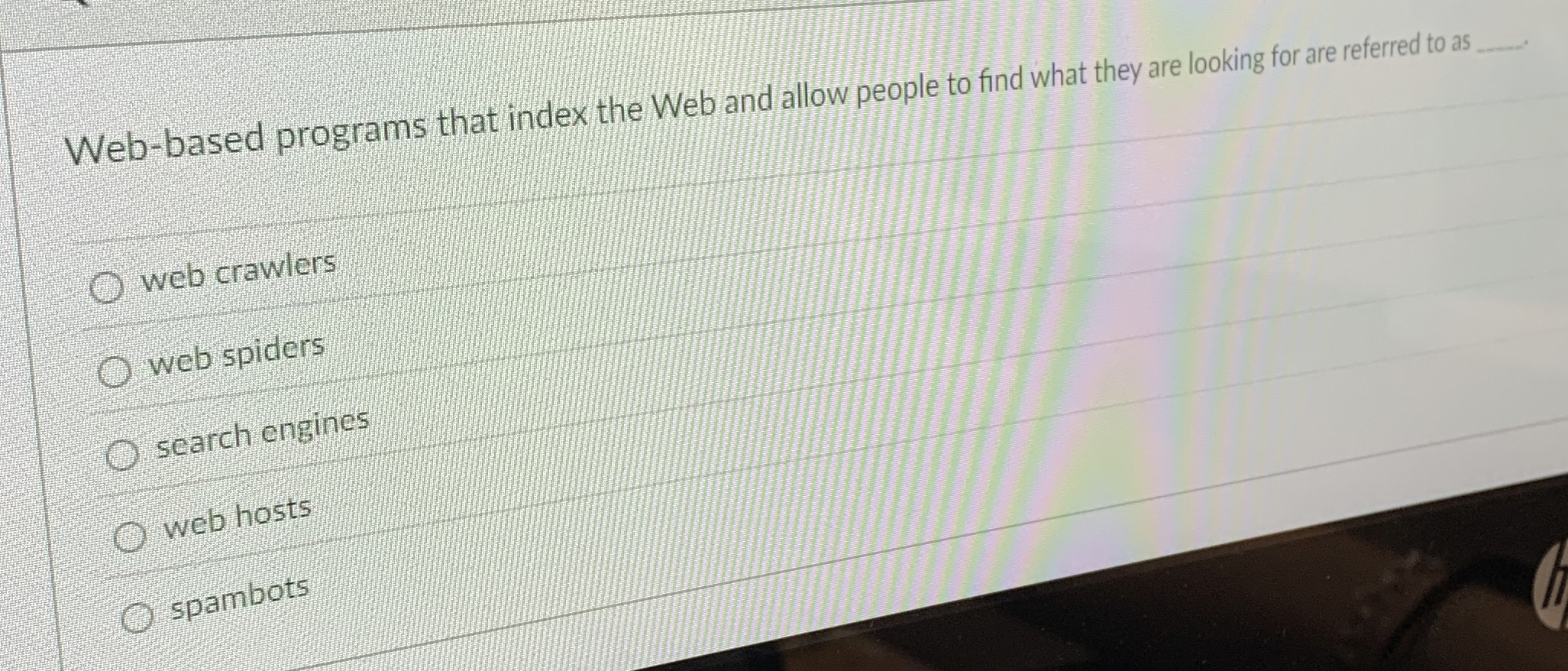 Web - based programs that index the Web and allow