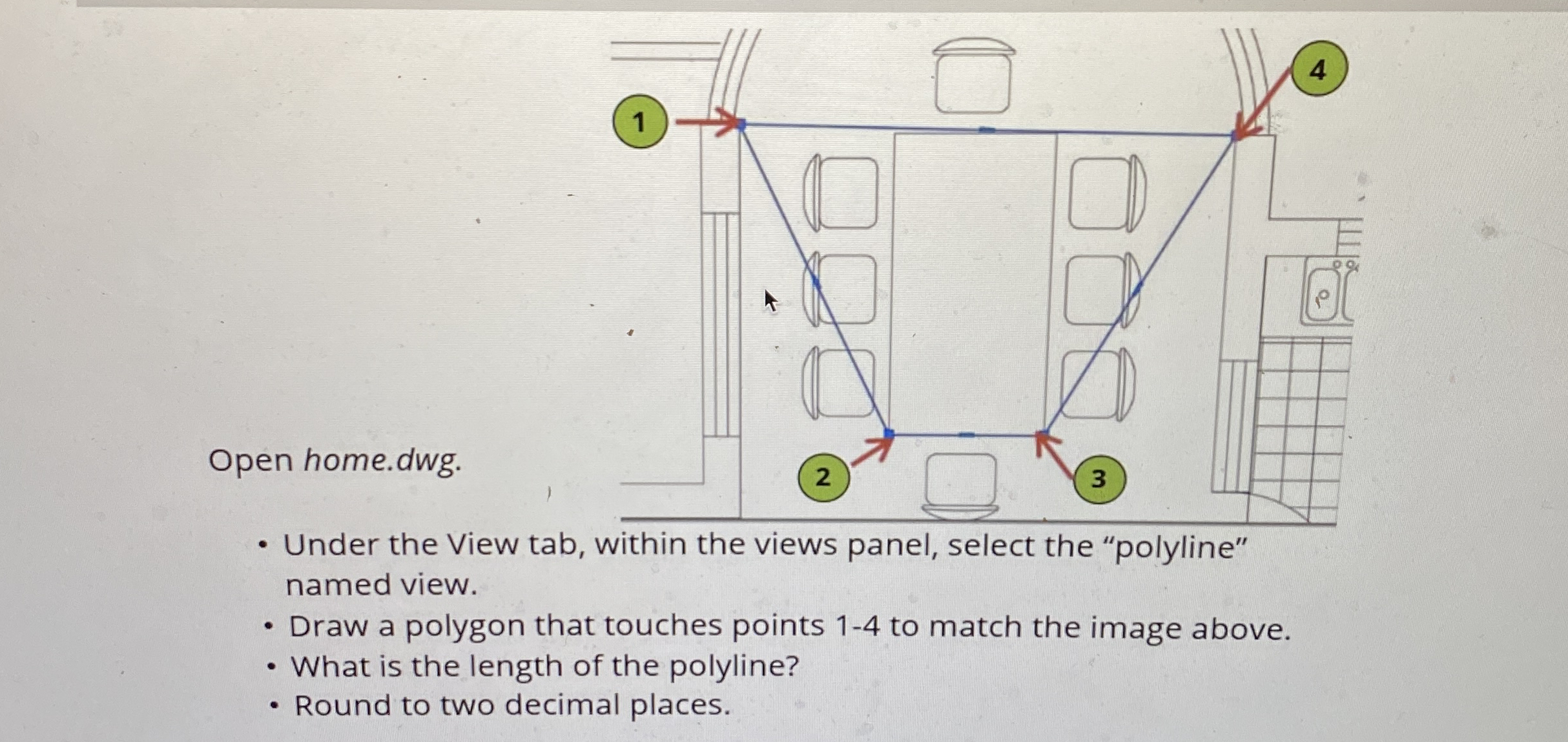 Open home.dwg . Under the View tab, within the