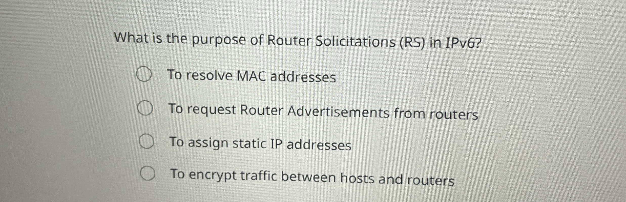 What is the purpose of Router Solicitations ( RS