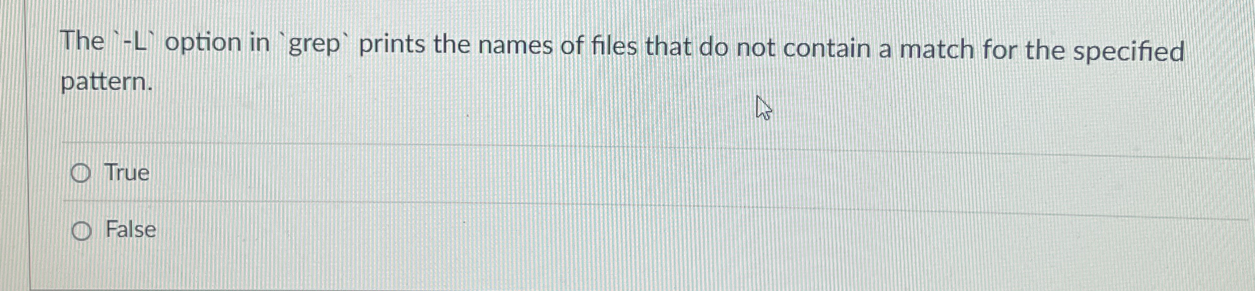 The prints the names of files that do not contain