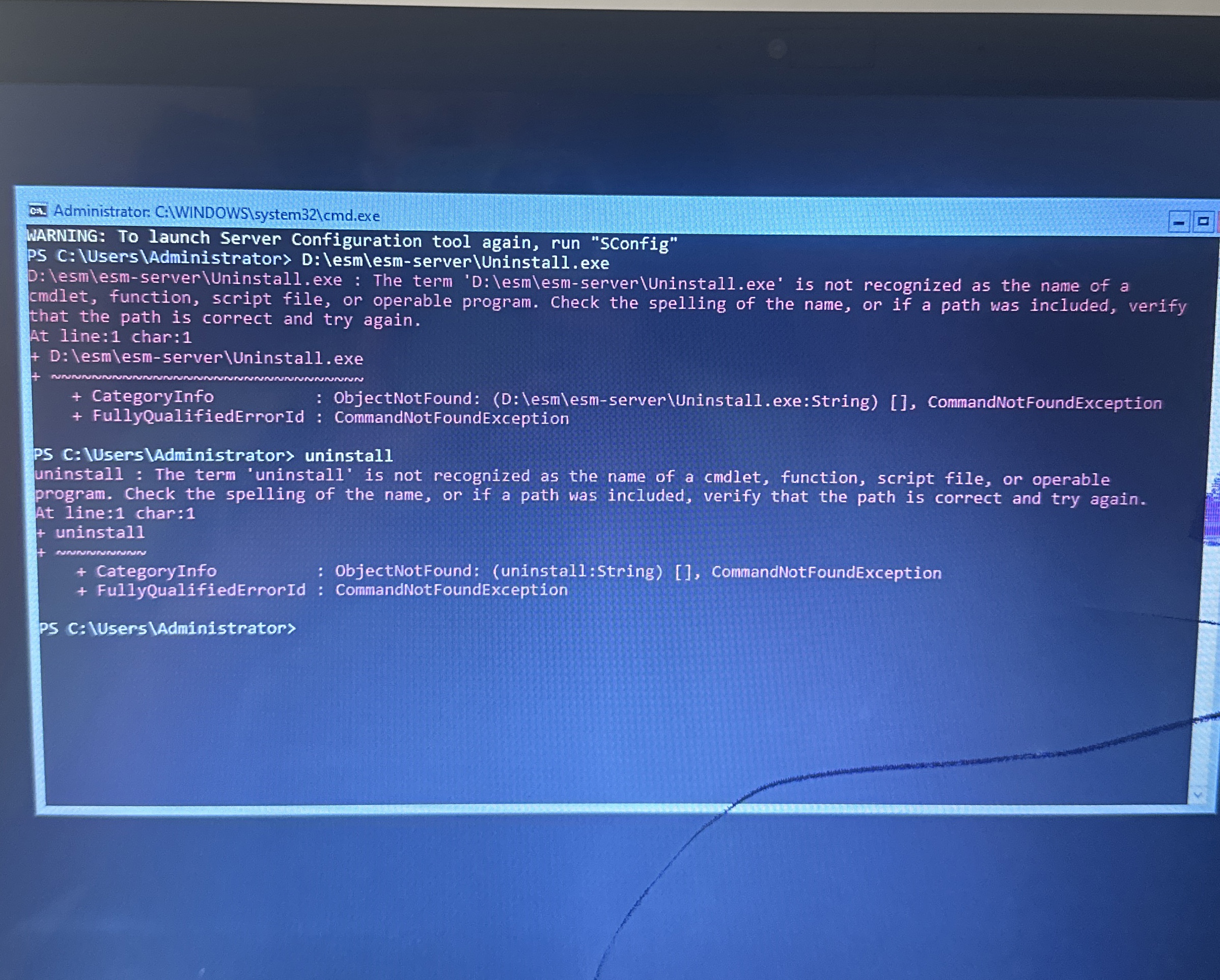 Administrator C:IWINDOWS \ system 3 2 cmd . exe