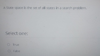 A state space is the set of all states in a