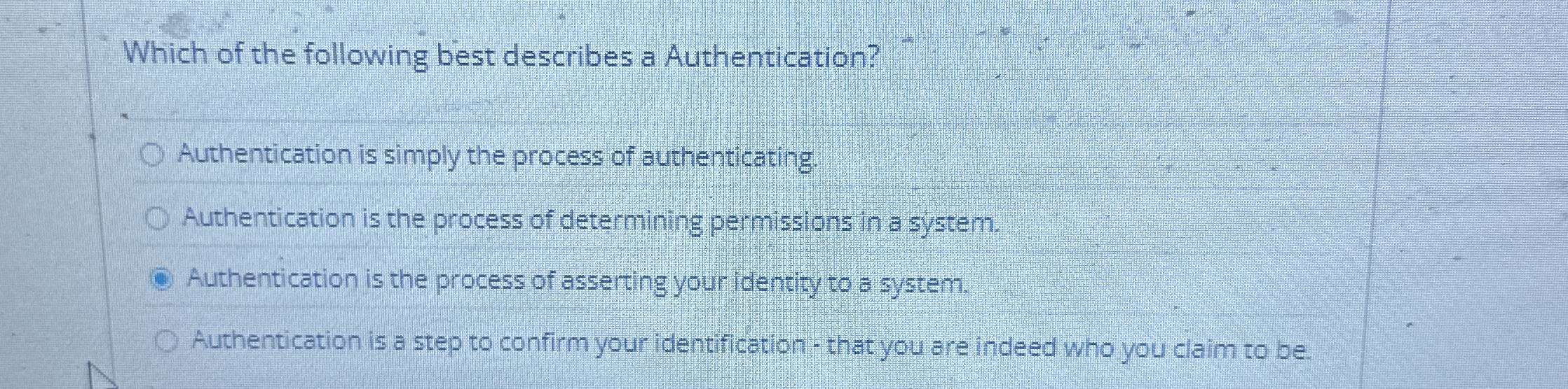 Which of the following best describes a