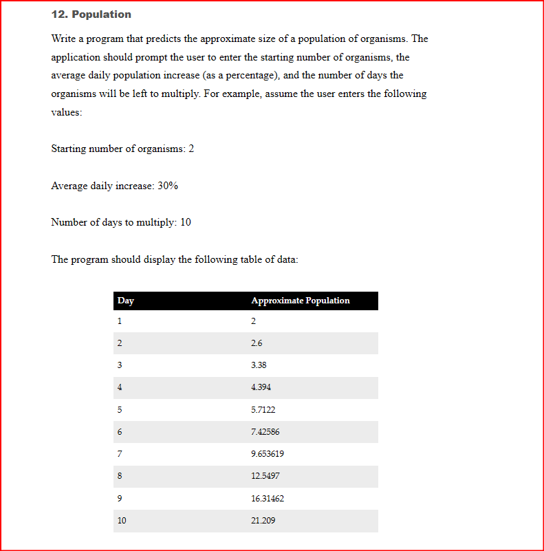 Population ( python ) Write a program that