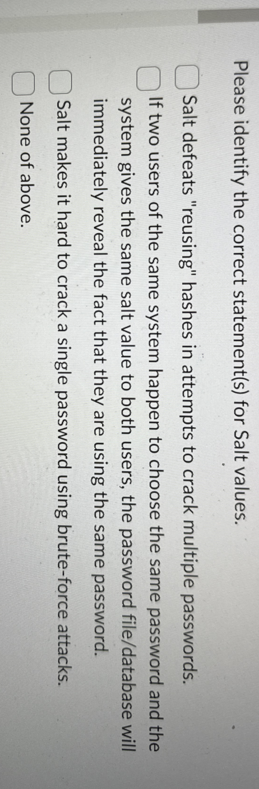 Please identify the correct statement ( s ) for