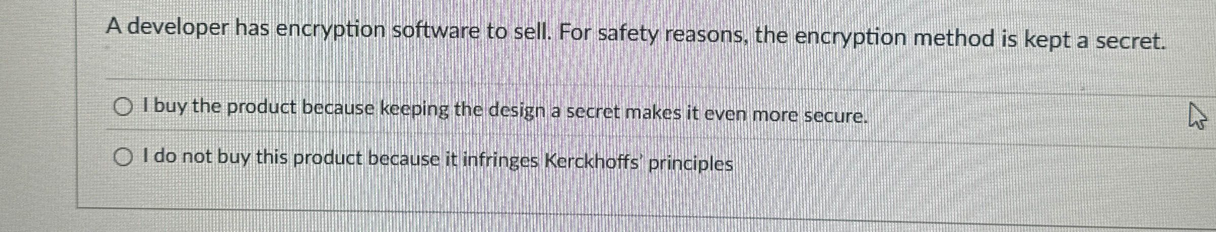 A developer has encryption software to sell. For