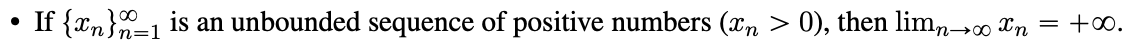 If { x n } n = 1 is an unbounded sequence of