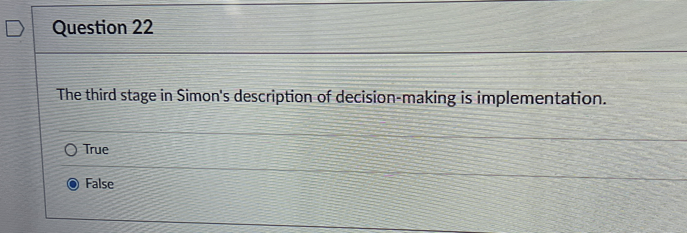 Question 2 2 The third stage in Simon's