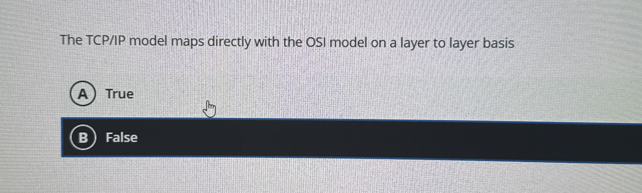 The TCP / IP model maps directly with the OSI