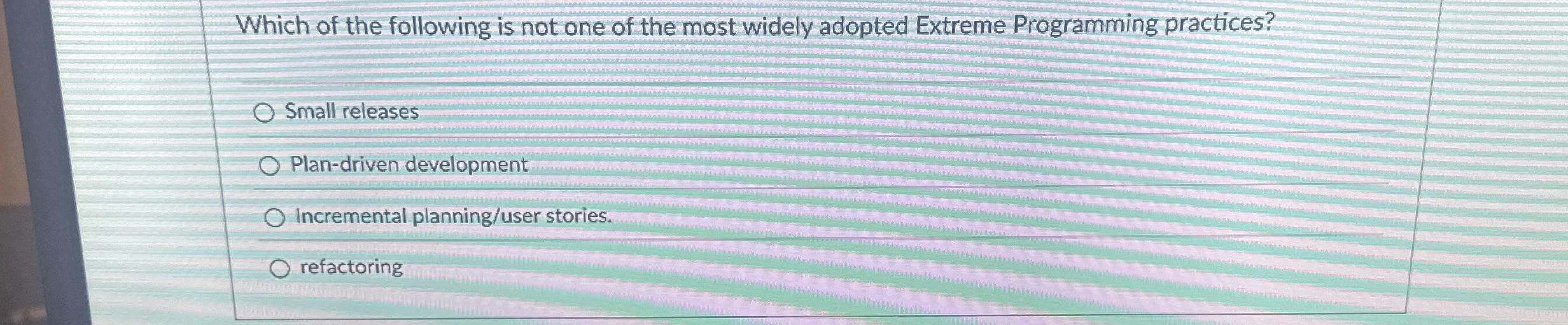 Which of the following is not one of the most