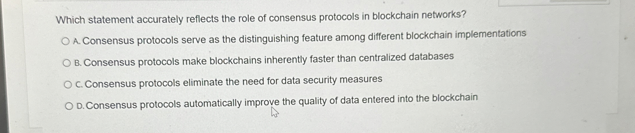 Which statement accurately reflects the role of