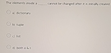 The elements inside a q , cannot be changed after