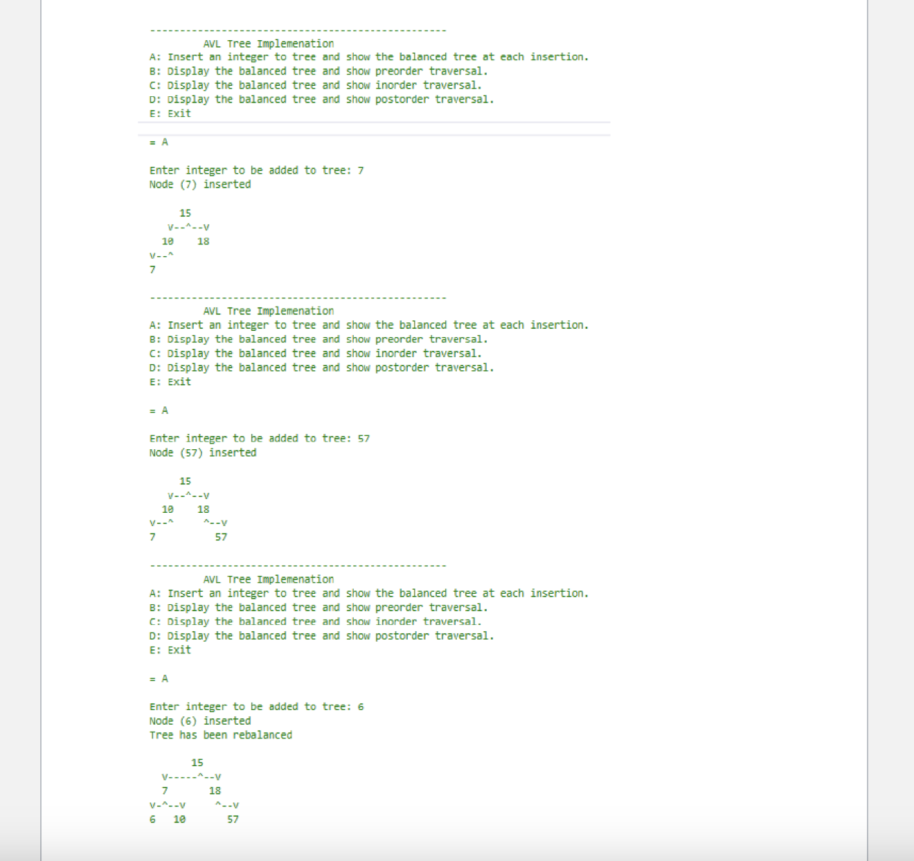 C + + PLEASE! Objectives: AVL Tree Implementation
