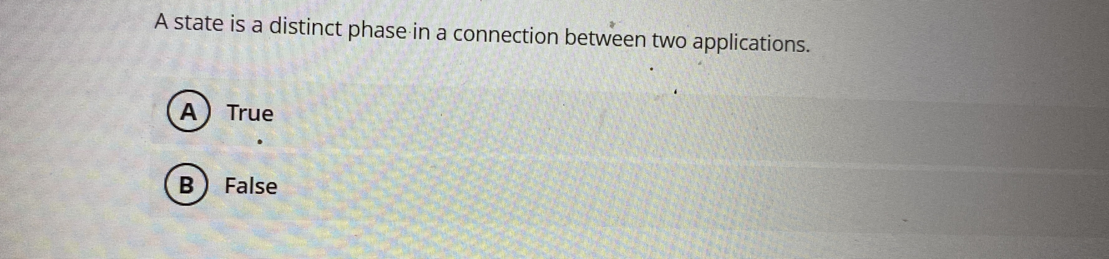 A state is a distinct phase in a connection