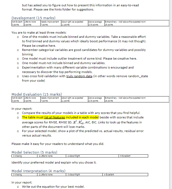 Deliverables In your zipped deliverable folder