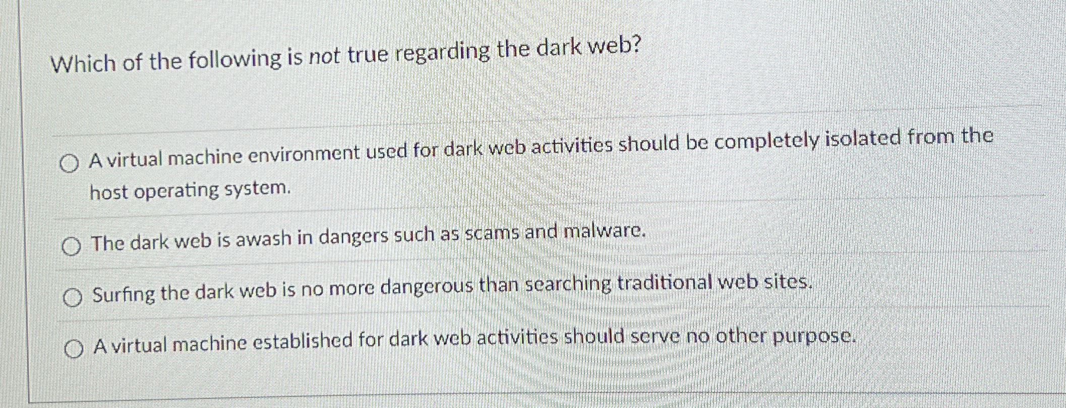 Which of the following is not true regarding the